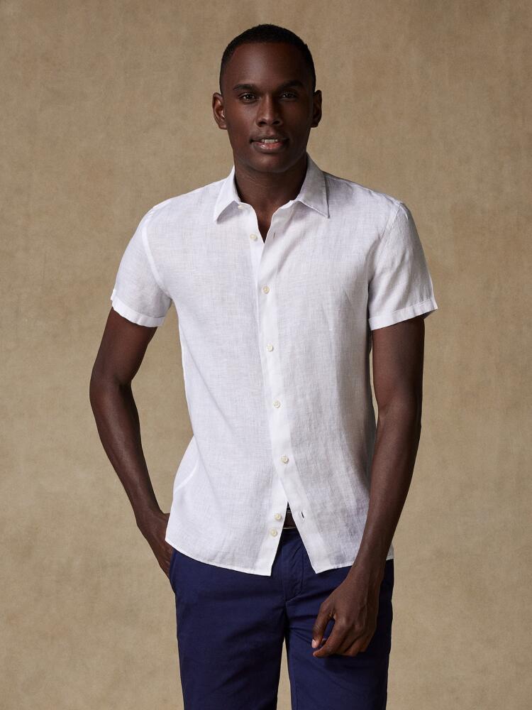 Chemise Cody en lin blanc - Manches Courtes Chemises Homme