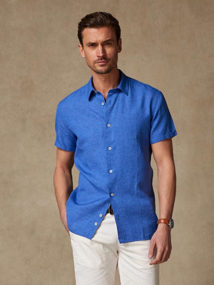 Chemise Cody en lin indigo - Manches Courtes Chemises Homme