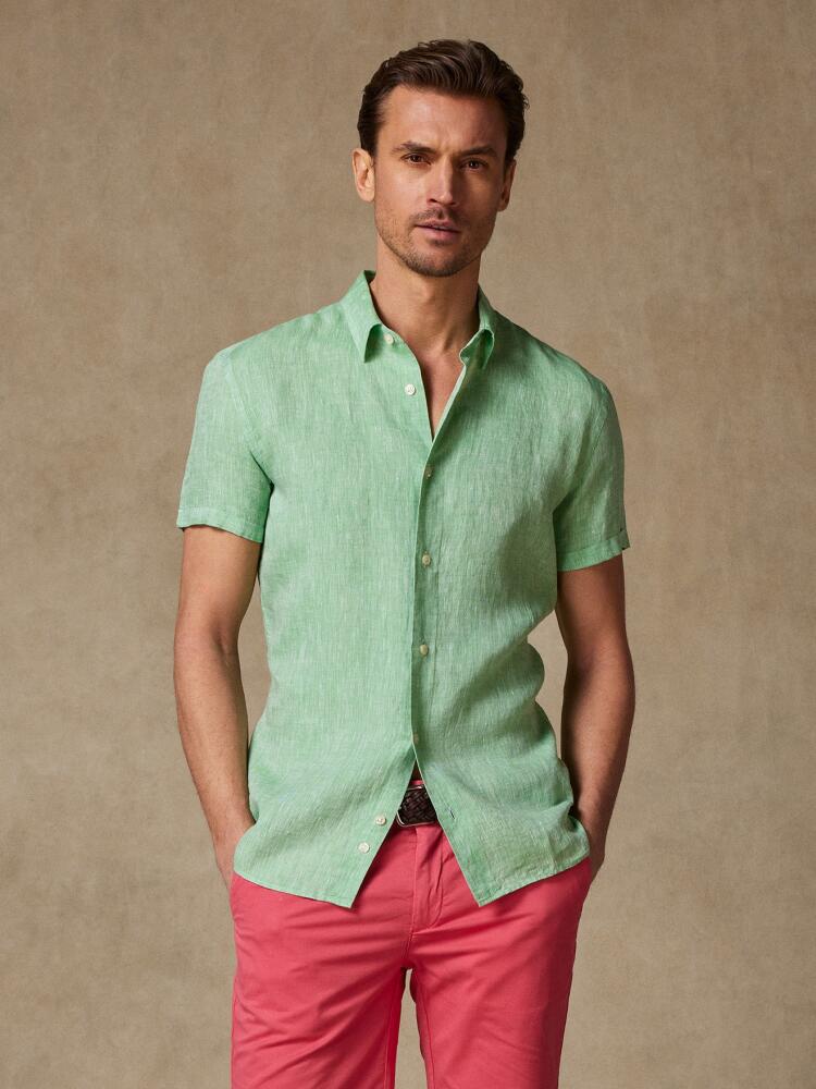 Chemise Cody en lin verte - Manches Courtes Chemises Homme