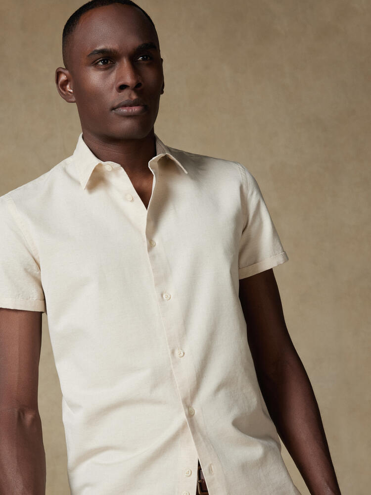 Chemise manches courtes Nate en lin sable Chemises Casual Classique