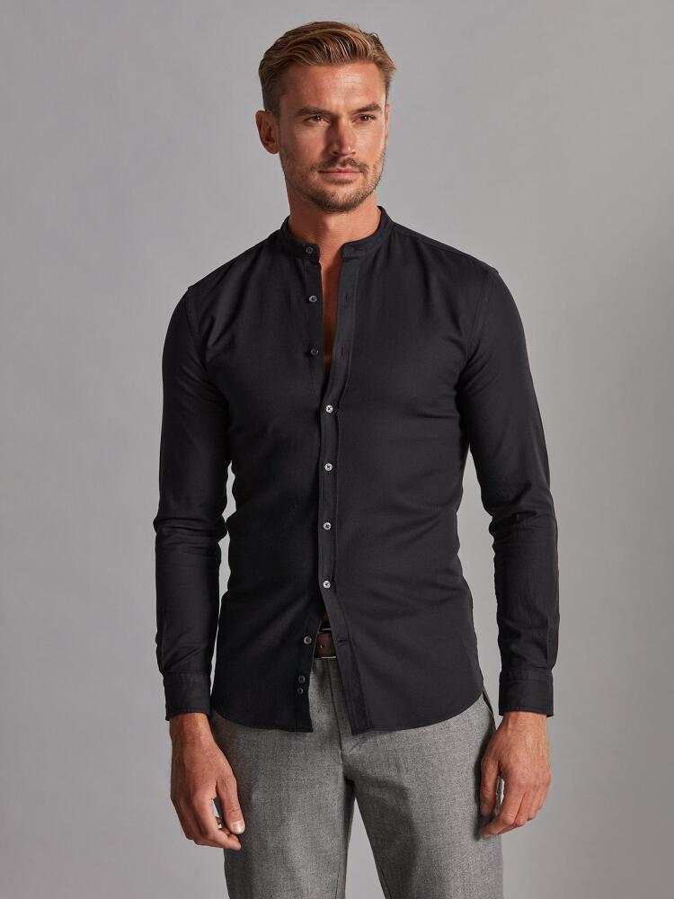 Chemise Freddy texturée noire - Col Mao Chemises Homme