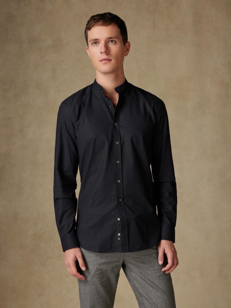 Chemise col mao Gleeson noire Chemises Homme