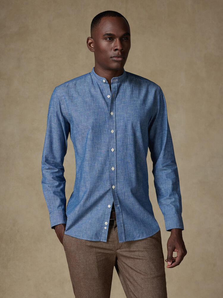 Chemise Jef en chambray - Col Mao Chemises Casual Classique