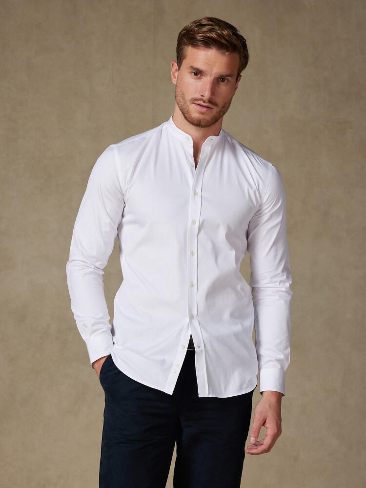 Chemise en pin point blanc Chemises Homme