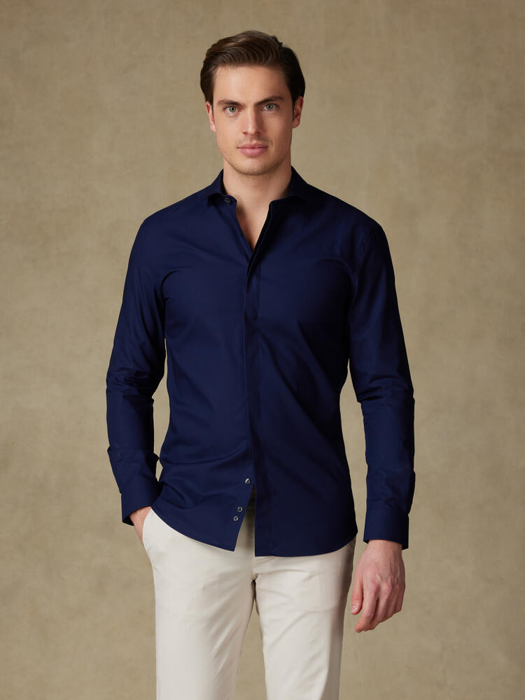 Chemise Alban marine - Gorge cachée Chemises Homme