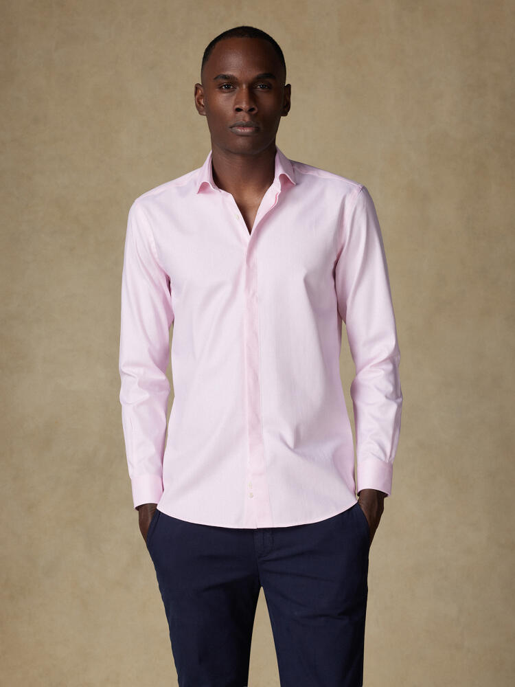 Chemise en chevron rose   - Gorge cachée Chemises Homme
