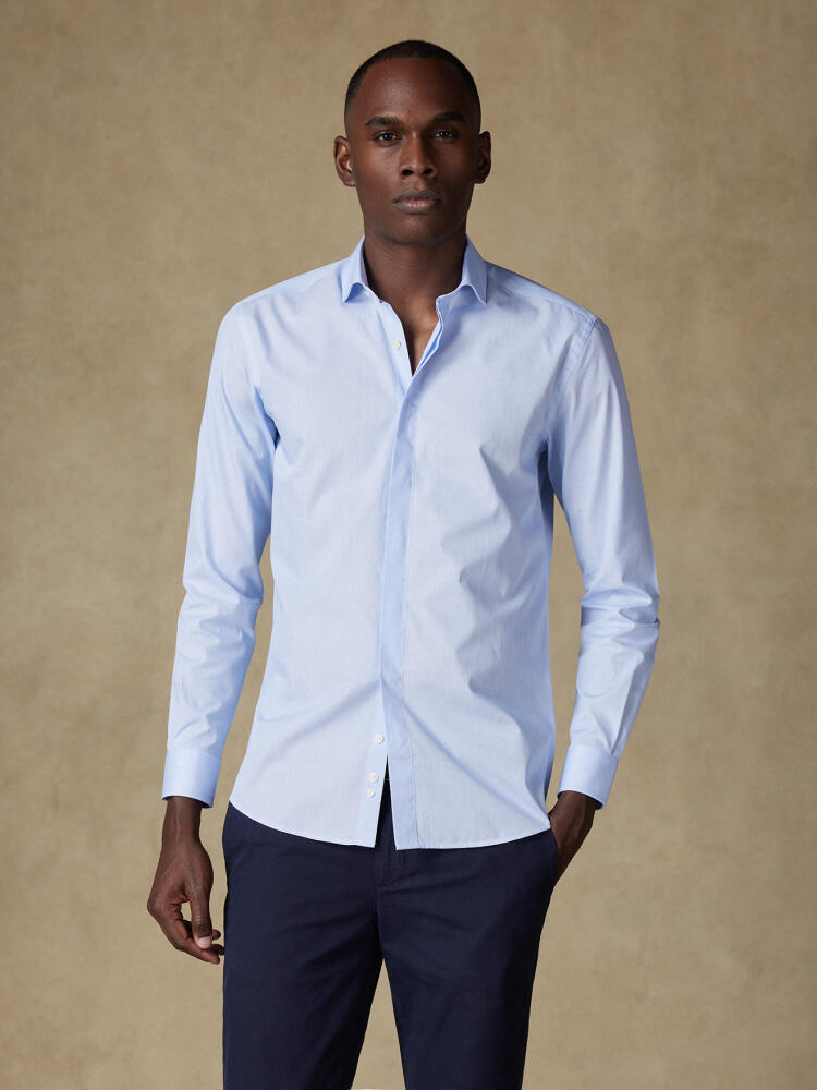 Chemise en mille raies ciel - Gorge Cachée Chemises Homme
