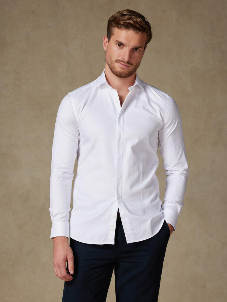 Chemise en twill blanc - Gorge Cachée Chemises Homme