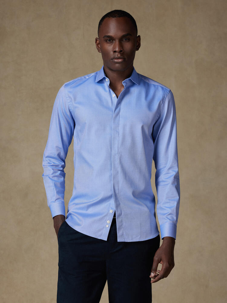 Chemise en twill bleu - Gorge cachée Chemises Business Classique