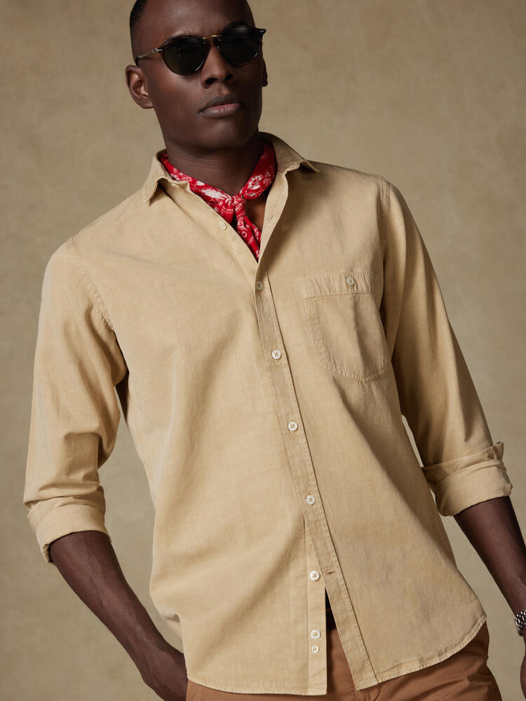 Chemise Garry en coton & lyocell havane Chemises Casual Classique