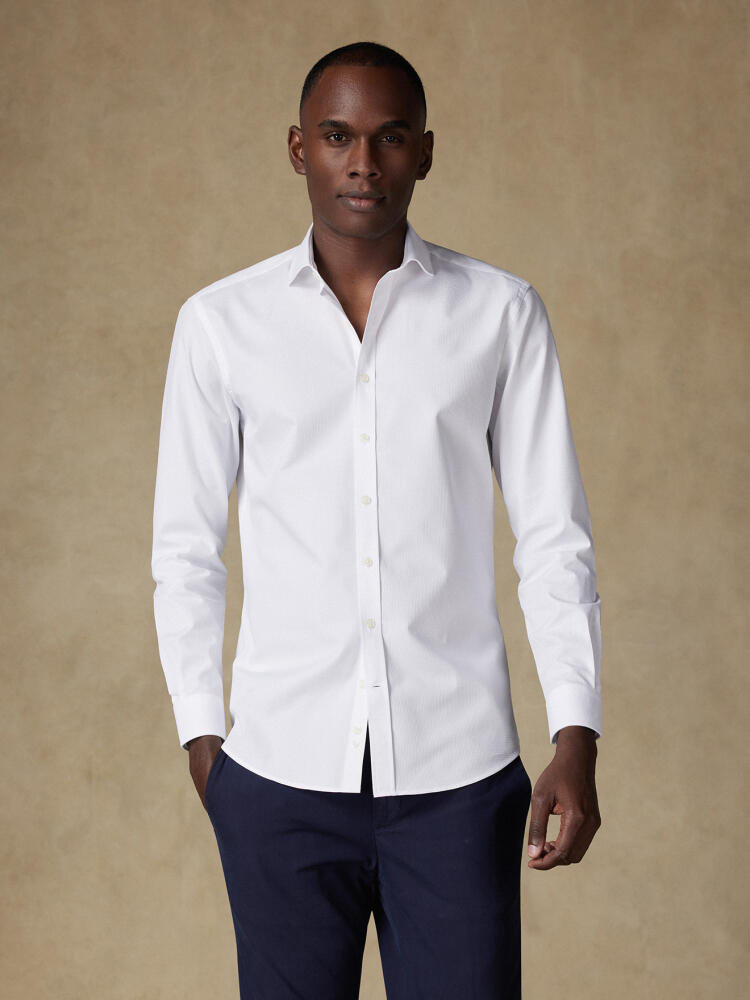 Chemise Aiden texturée blanche Chemises Homme