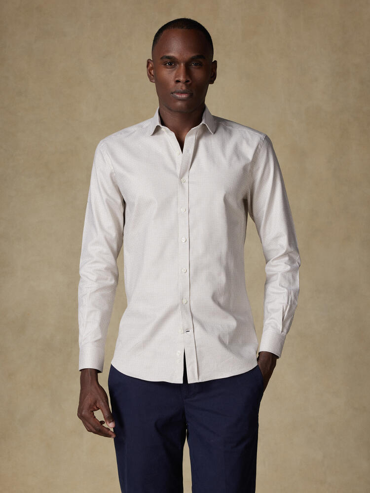 Chemise Alvin en natté beige Chemises Homme