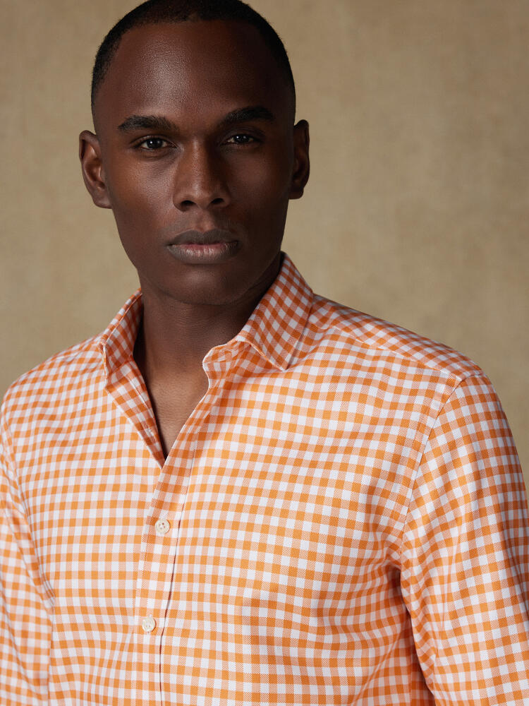 Chemise Ash à carreaux orange Chemises Homme