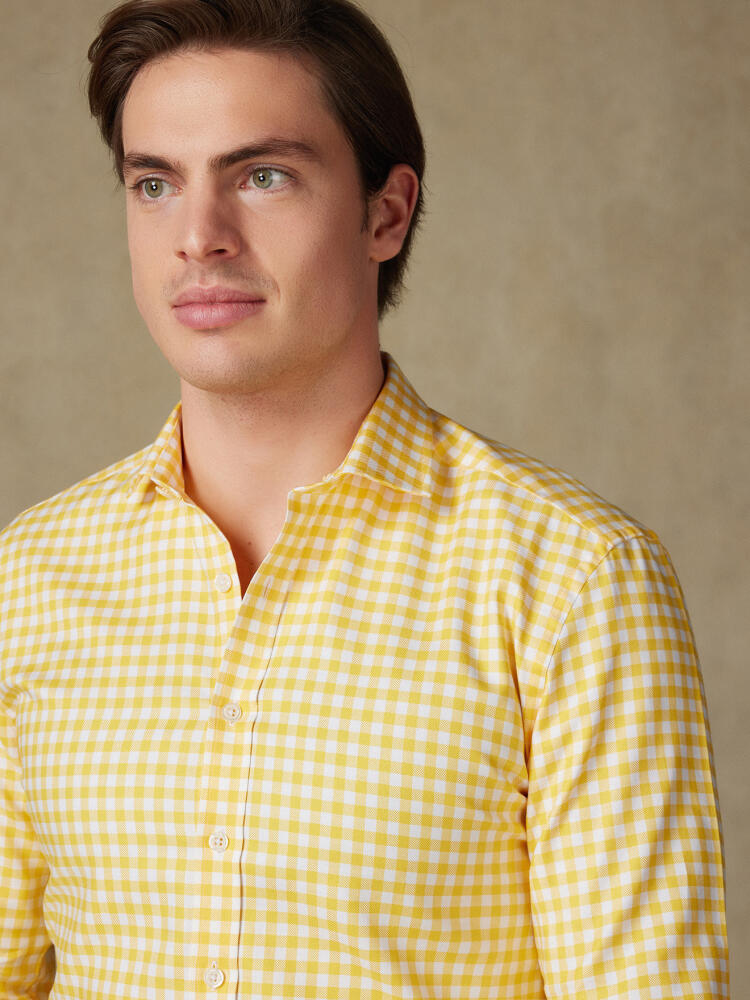 Chemise Ash à carreaux jaune Chemises Homme