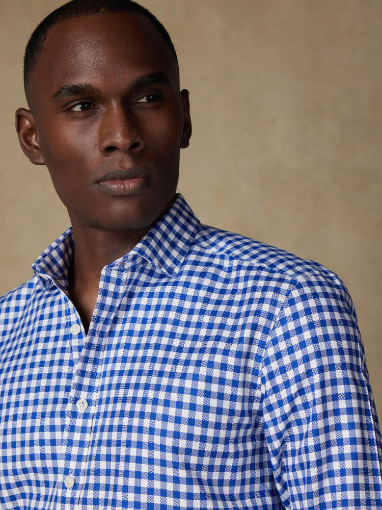 Chemise Ash à carreaux marine Chemises Homme