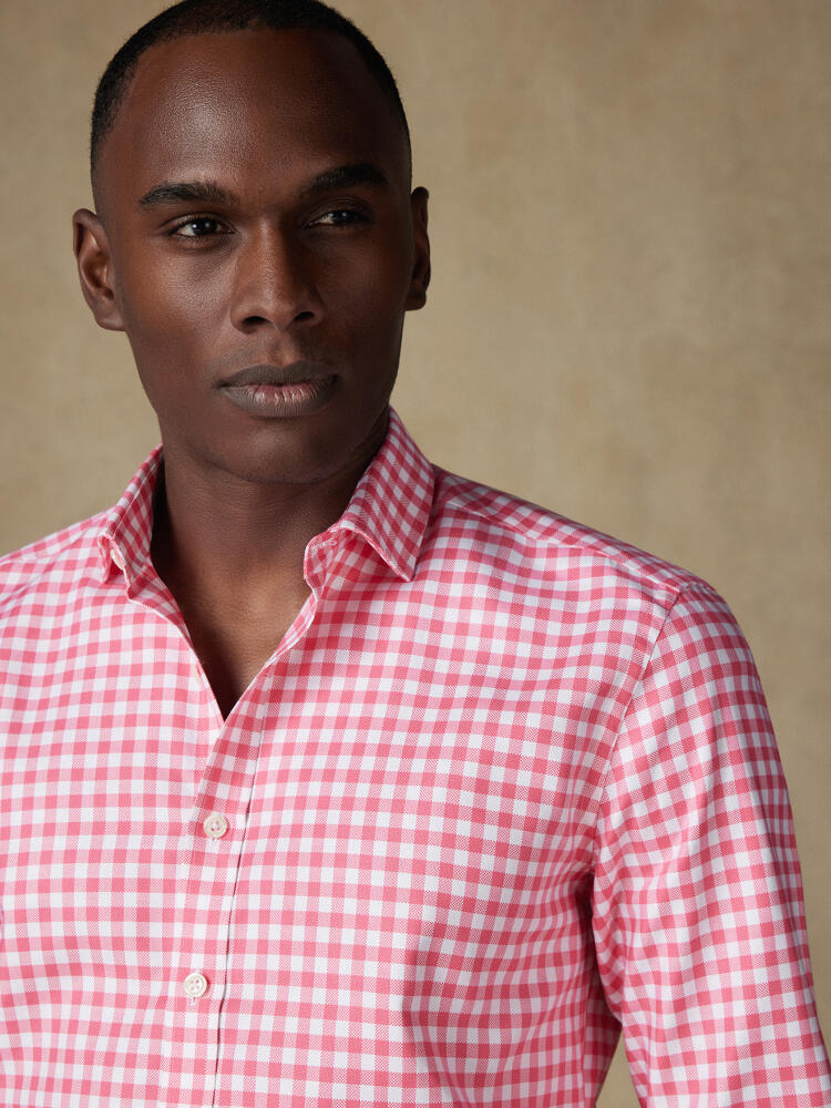 Chemise Ash à carreaux fuchsia Chemises Homme