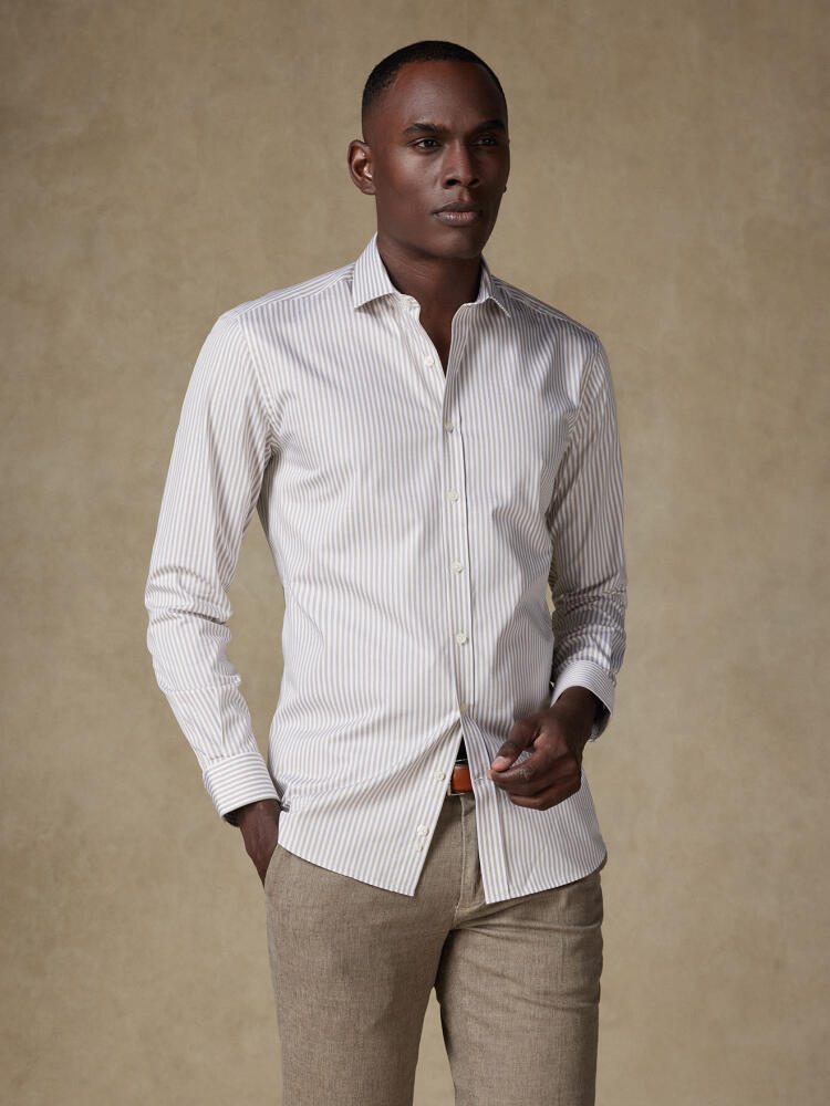Chemise Baillee à rayures grèges Chemises Business Classique