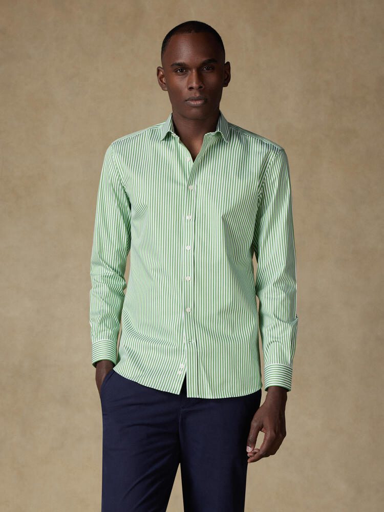 Chemise Barry à rayures vertes Chemises Homme