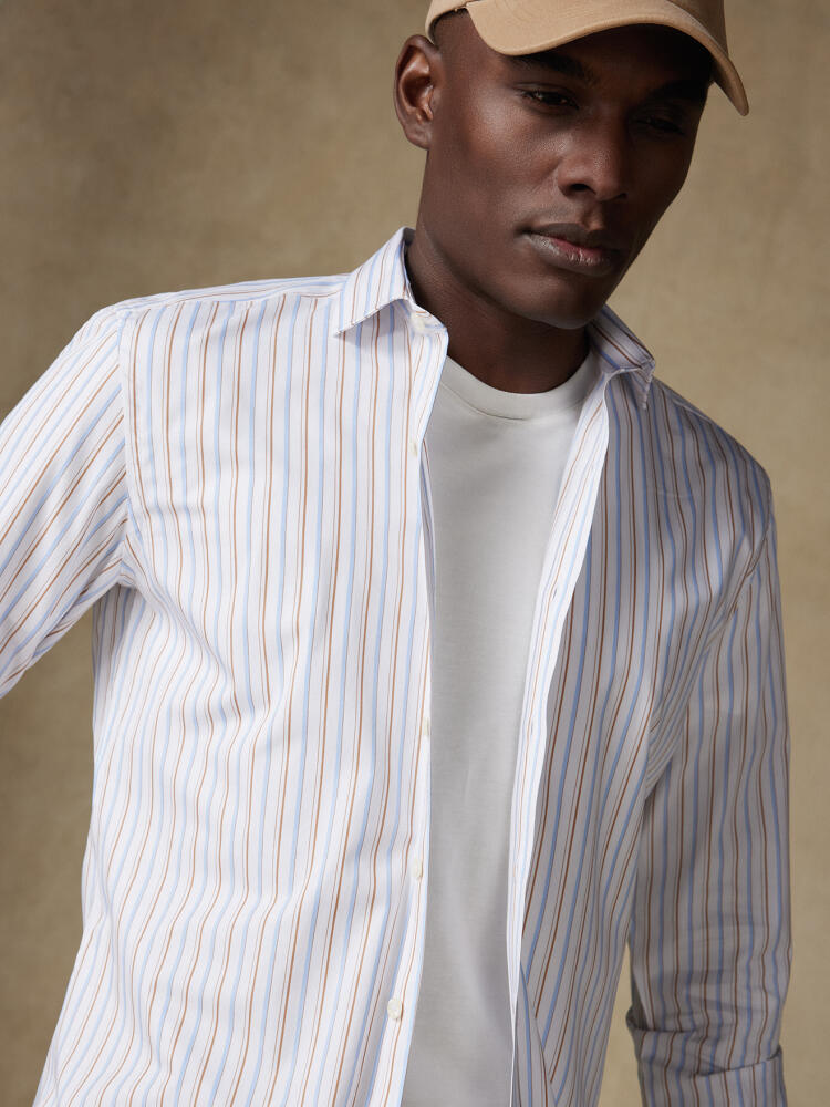 Chemise Brent à rayures havane Chemises à Rayures