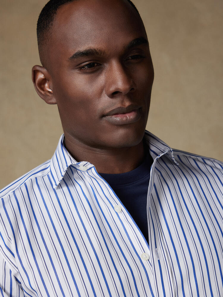Chemise Brent à rayures marine Chemises à Rayures