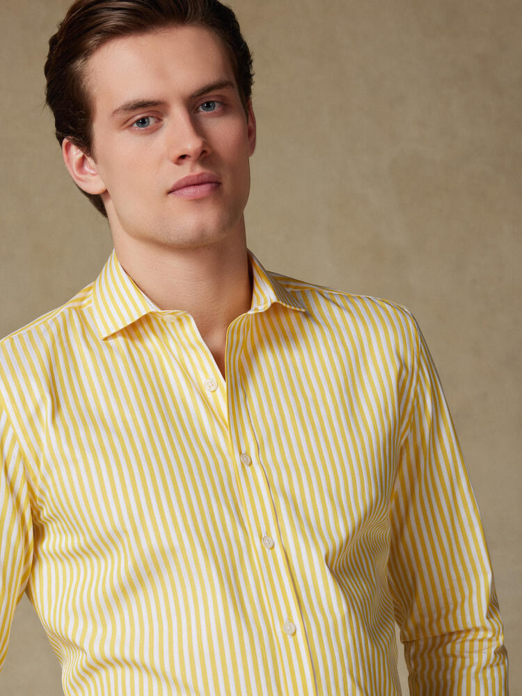 Chemise Chris à rayures jaunes Chemises à Rayures