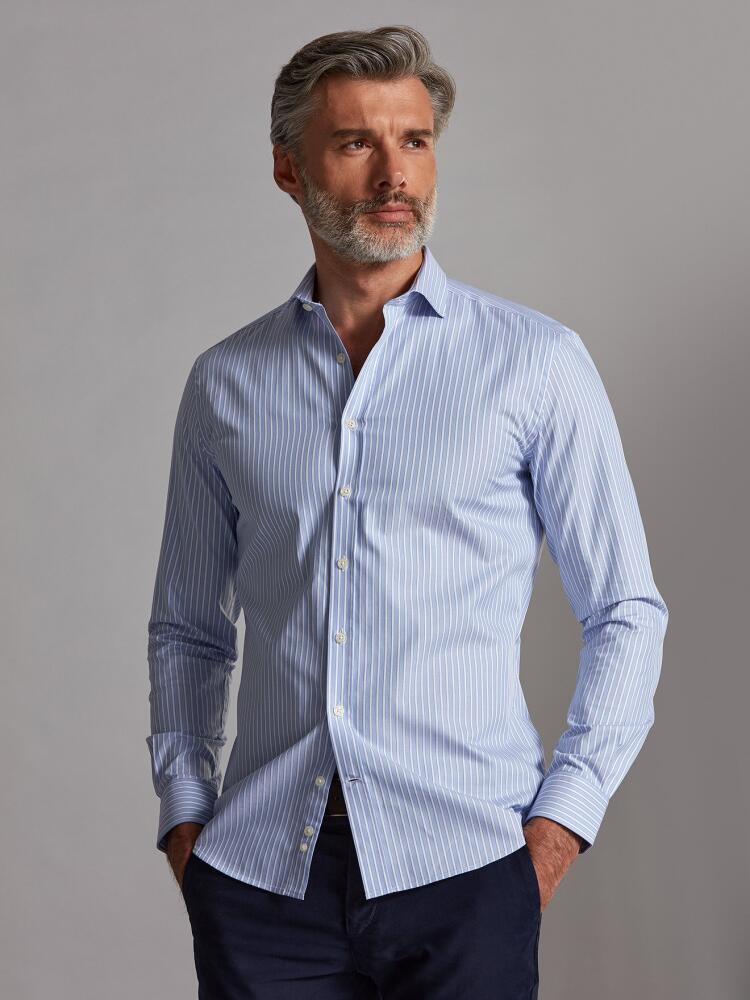Chemise Colin à rayures ciel Chemises Homme