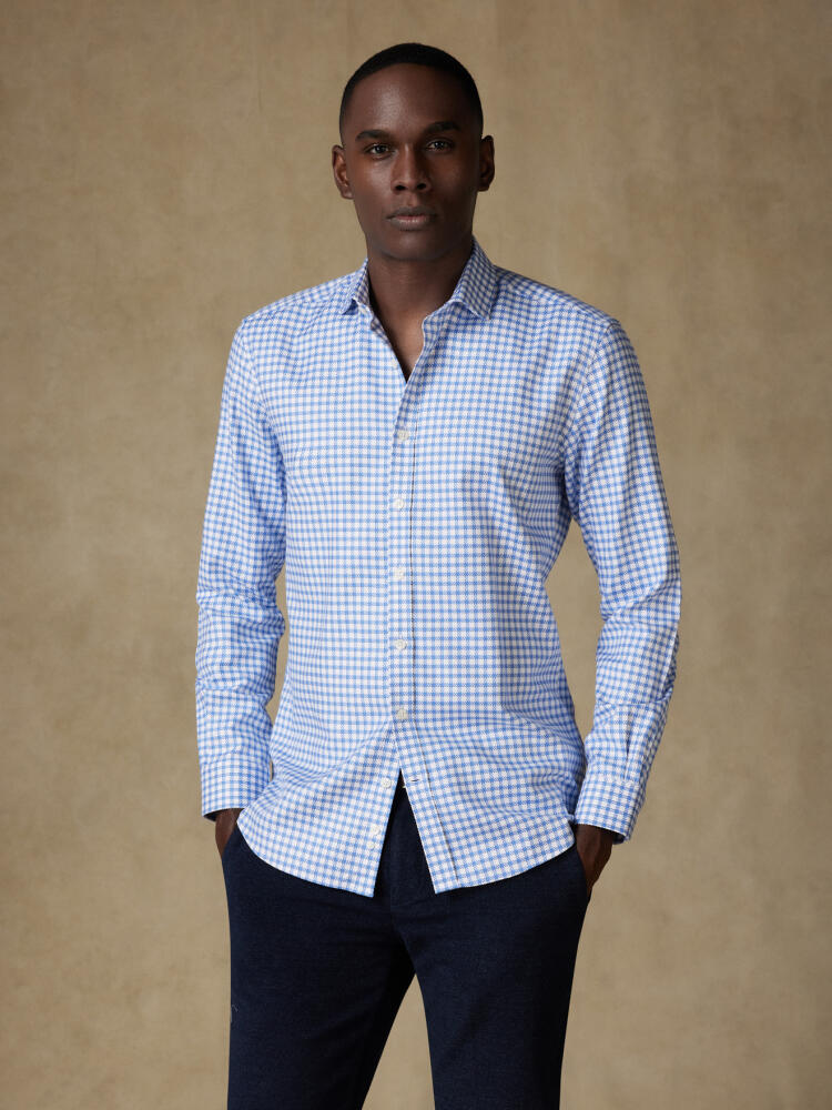 Chemise Comyn à carreaux bleu Chemises Homme
