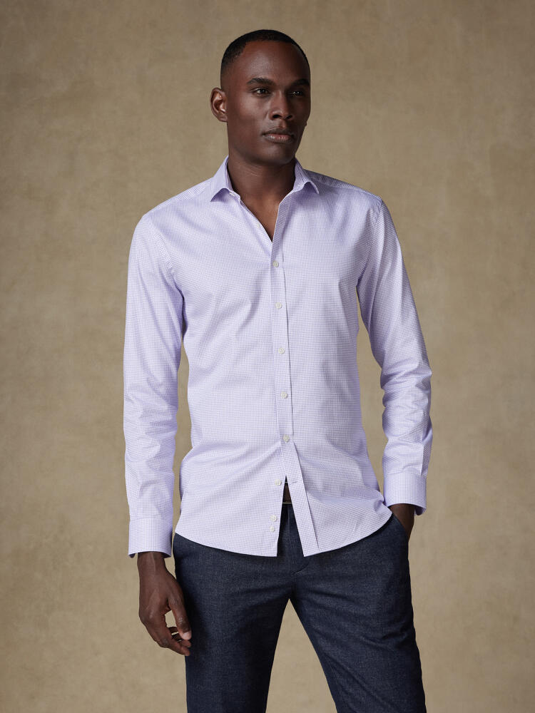 Chemise Conor à carreaux parme Chemises Business Classique