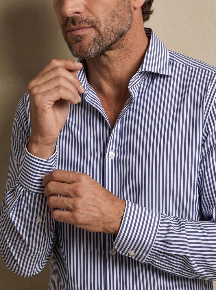Chemise Davin à rayures marine Chemises Homme