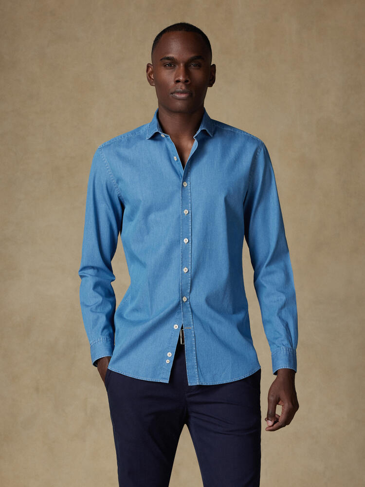 Chemise en denim ciel Chemises Homme