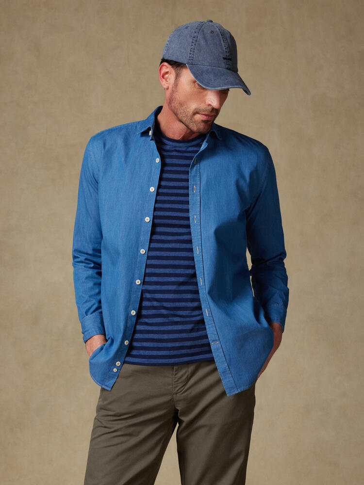 Chemise en denim ciel Chemises Casual Classique