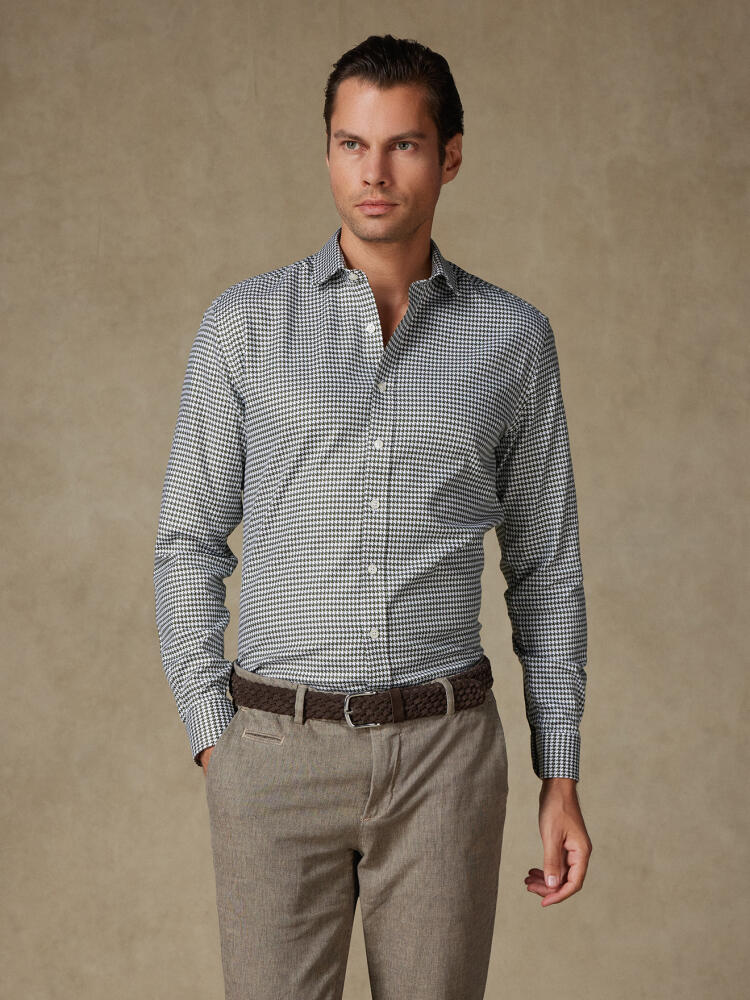 Chemise Dirk en twill kaki Chemises Business Classique