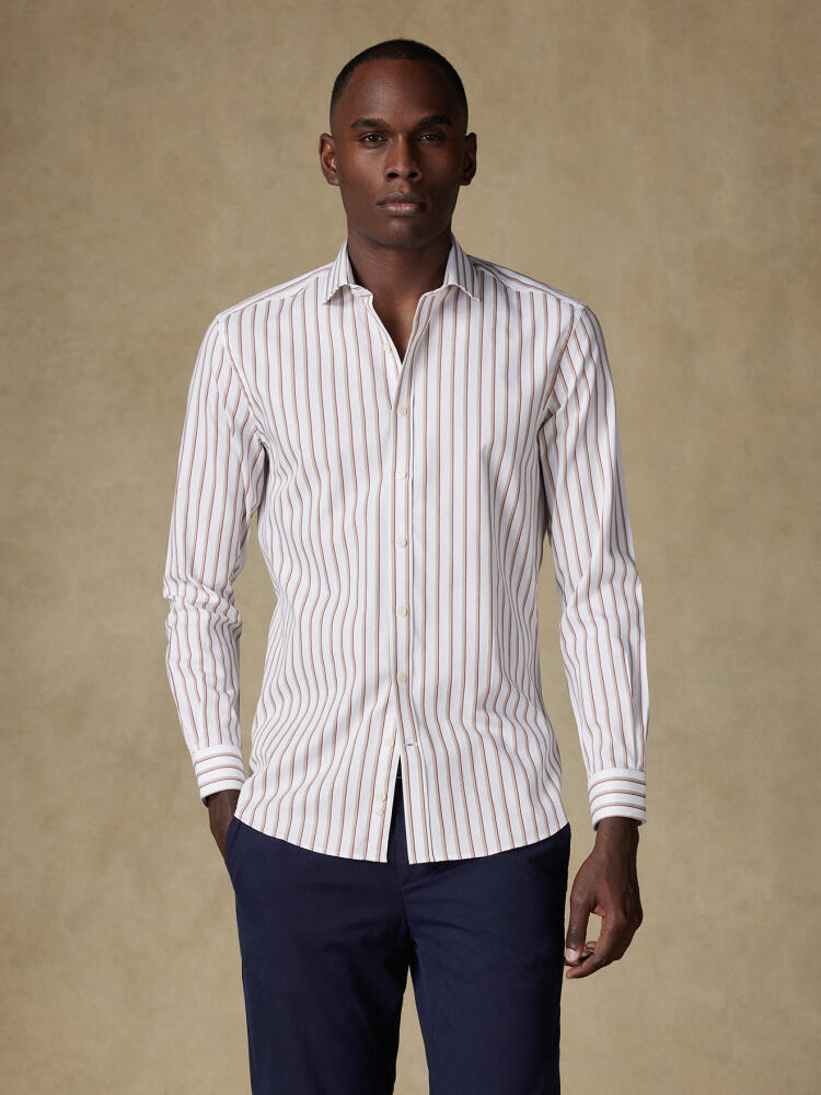 Chemise Elton à rayures sable Chemises Homme