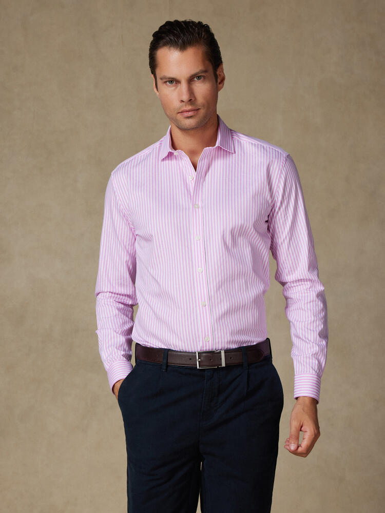 Chemise Elton à rayures rose Chemises Business Classique