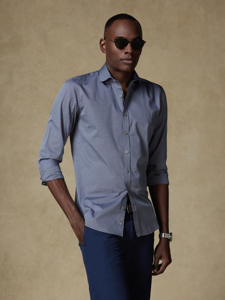 Chemise en fil à fil grise Chemises Homme