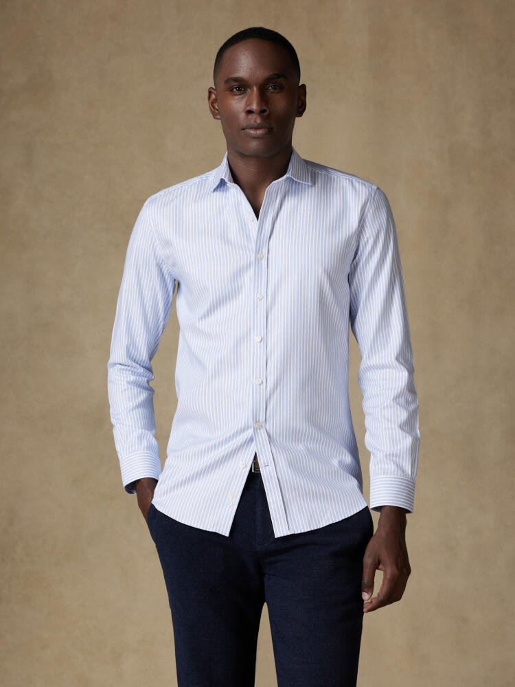 Chemise Hebert à rayures ciel Chemises Homme