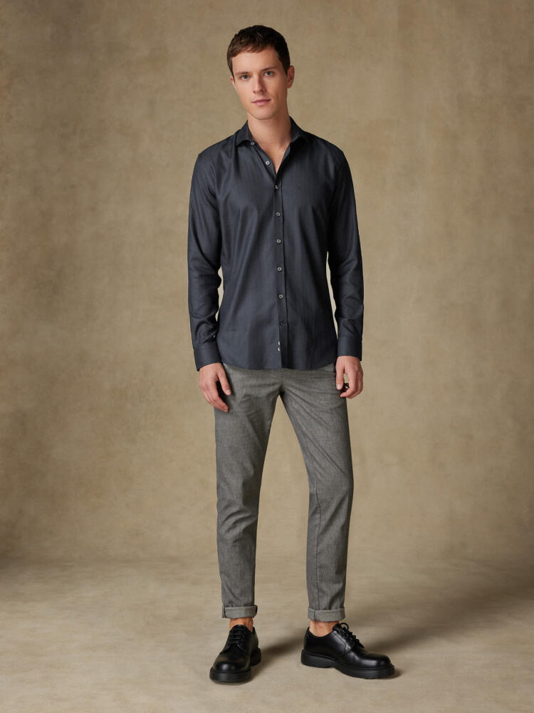 Chemise en Chevron anthracite Chemises Homme