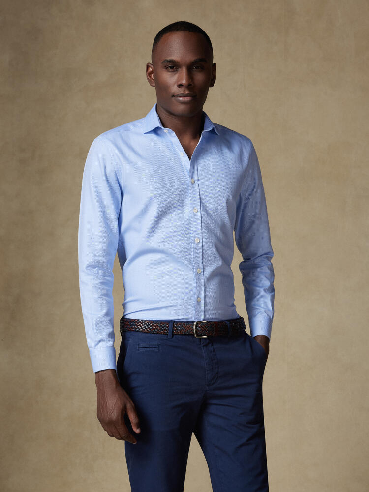 Chemise Howson en chevron ciel Chemises Business Classique