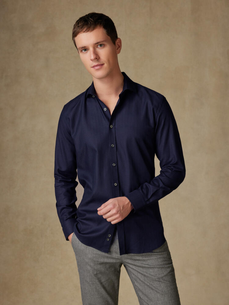 Chemise en Chevron marine Chemises Homme