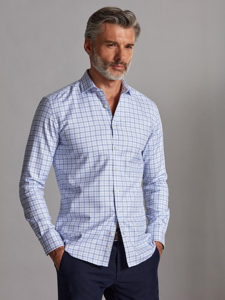 Chemise Ian à carreaux ciel et bleus Chemises Homme