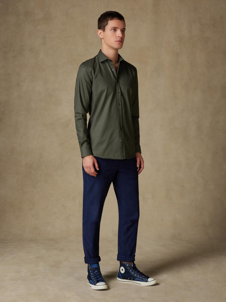 Chemise Lester texturée Kaki Chemises Homme