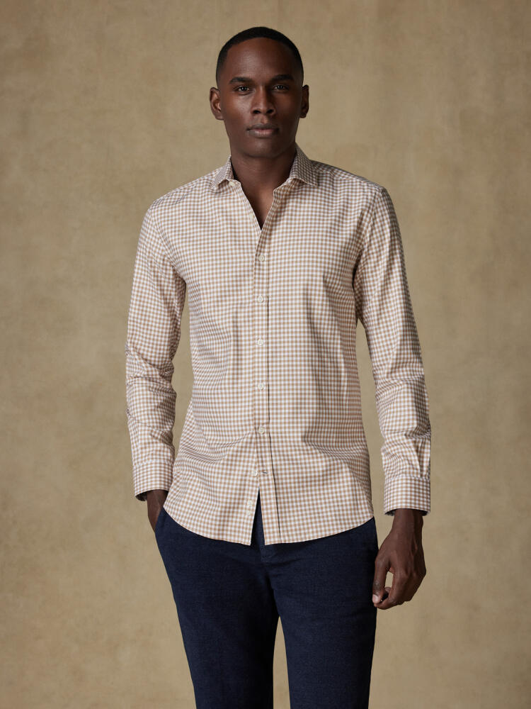 Chemise Lucas à carreaux beige Chemises Homme