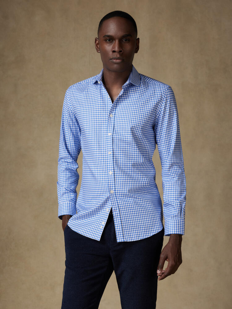 Chemise Lucas à carreaux bleu Chemises Homme