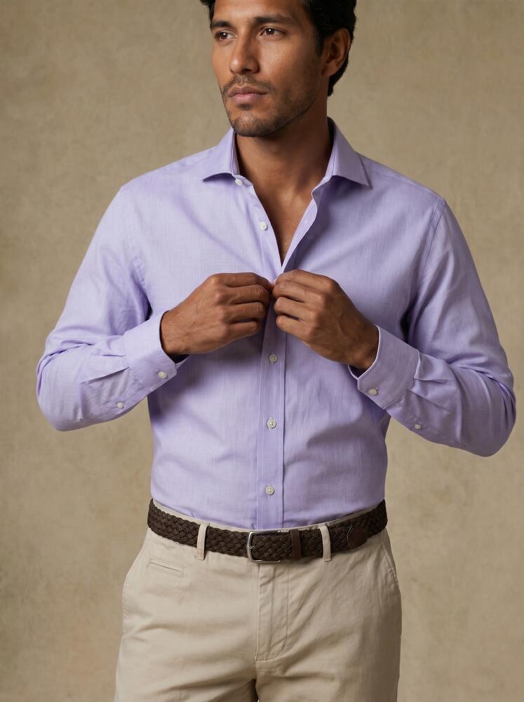 Chemise Meadow parme en coton tencel Chemises Homme