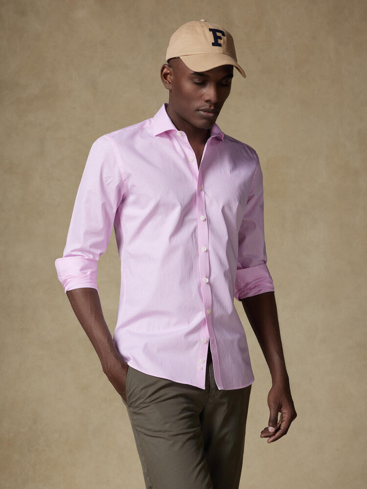 Chemise Menthon à rayures rose Chemises Classiques