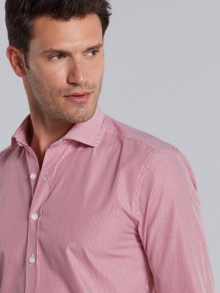 Chemise Menthon à rayures rouges Chemises Homme