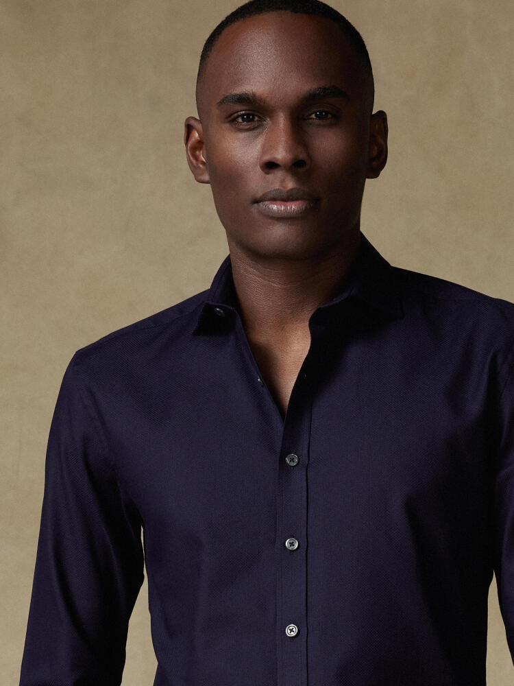 Chemise Mike texturée marine Chemises Business Classique