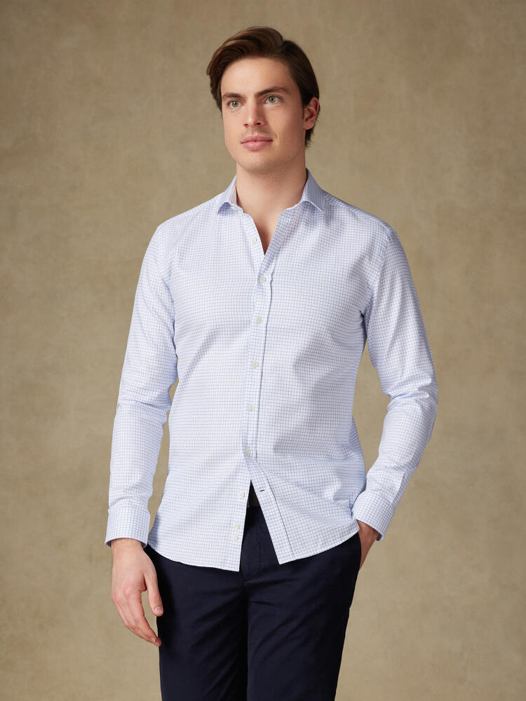 Chemise Oleg à carreaux bleus Chemises Homme
