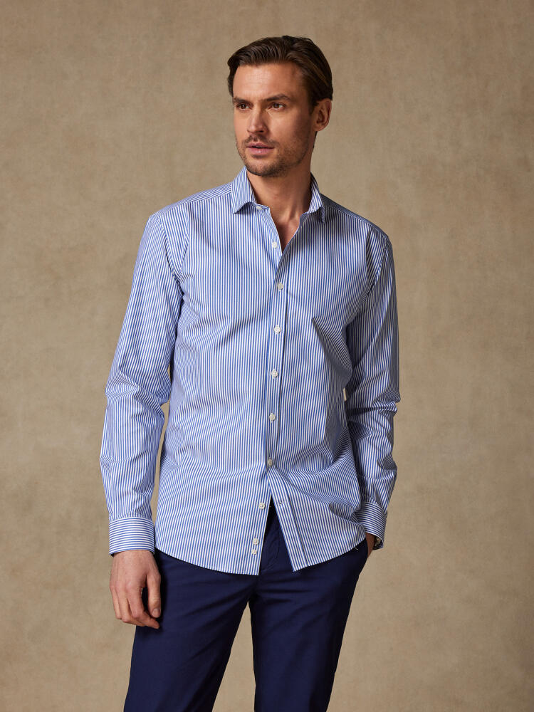 Chemise Oscar à rayures marine Chemises Homme