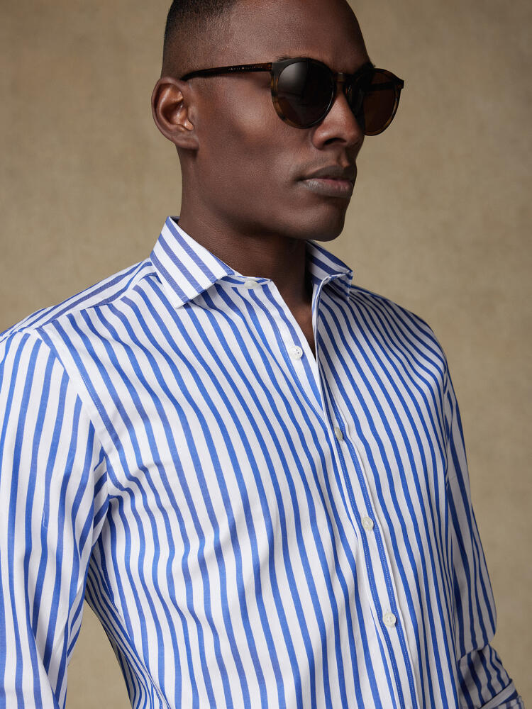 Chemise Percy à rayures marine Chemises Business Classique